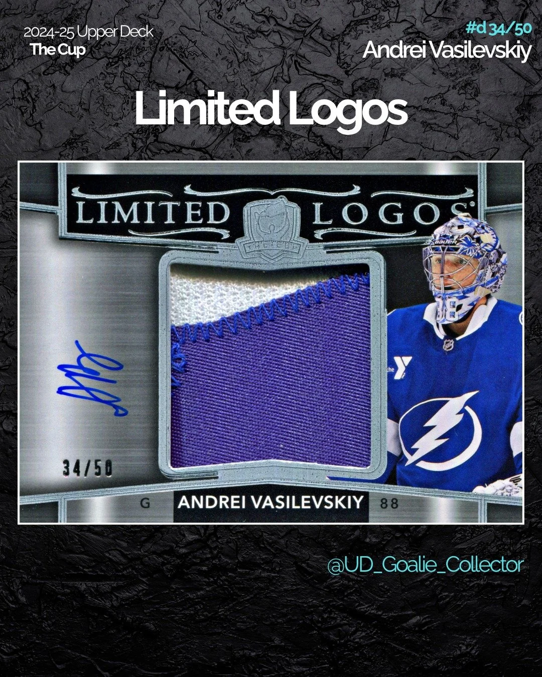 Wanted to wait and post this until the announcement. Congratulations to Vasy on winning his second Vezina trophy and big thank you to @kollektz for helping me add my first Vasy cup card to the collection!

#andreivasilevskiy #limitedlogo #upperdeckth
