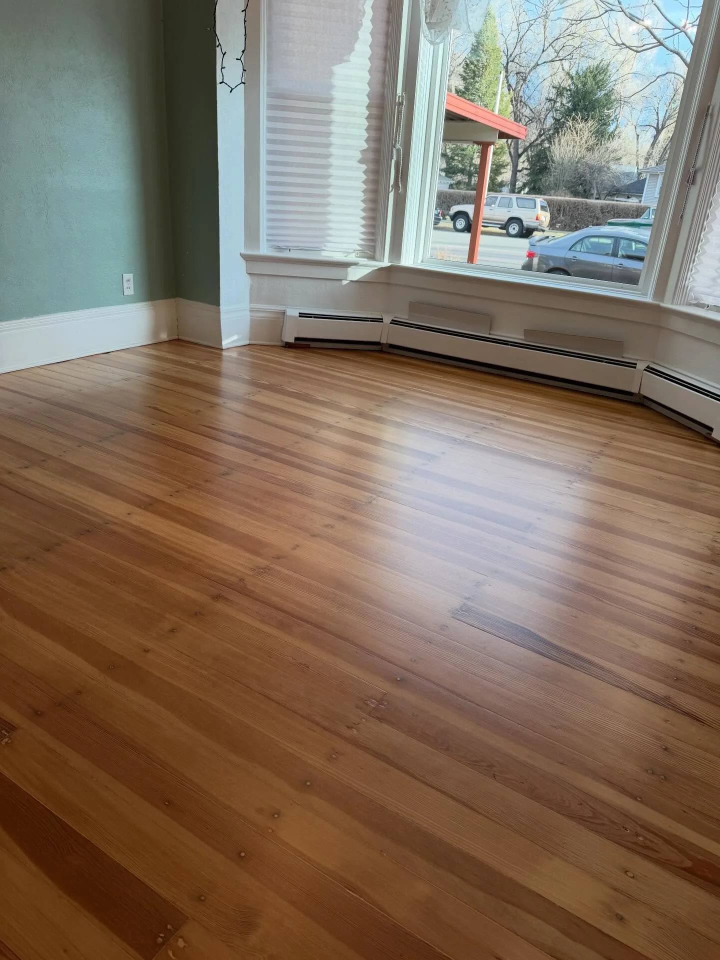 Restoration on this 125 year old -old growth fir floor is complete.Other company&rsquo;s said no to refinishing . We were the only ones that said yes it can be done. 
Bringing life back to charm of this turn of century home . #elevatedhardwoodfloors 