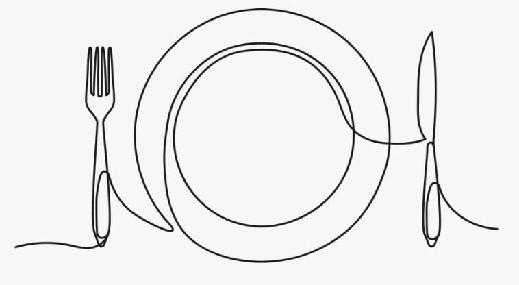 Wedding tableware rental information icon.