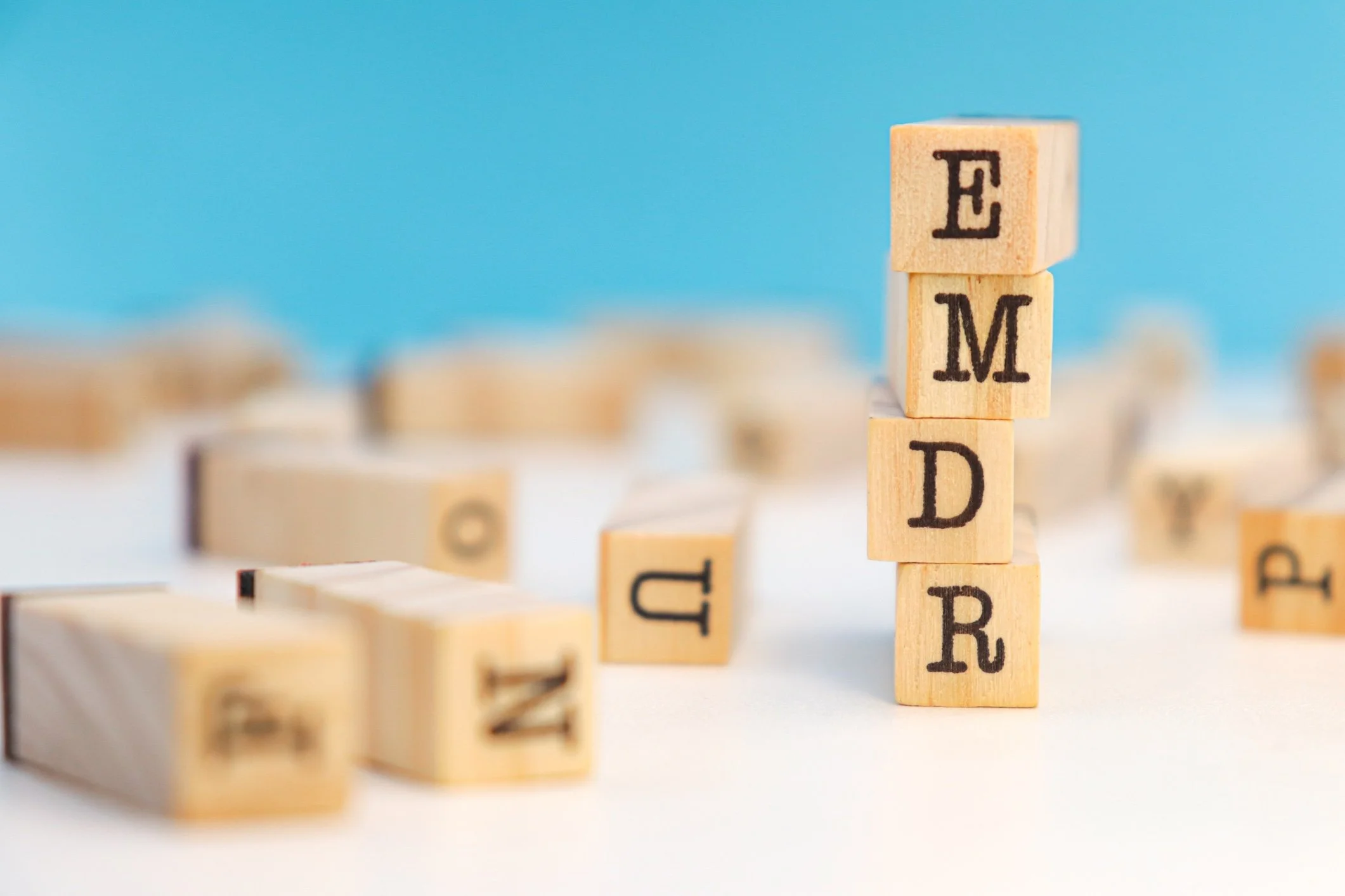 blocks spelling out EMDR