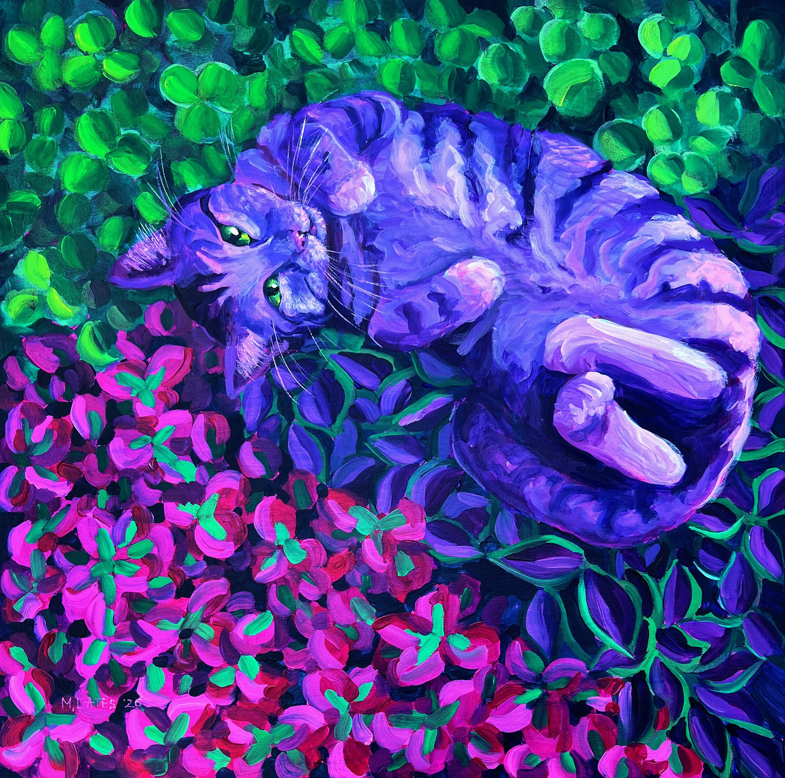 "Clover", 24x24, acrylic on canvas, 2026.