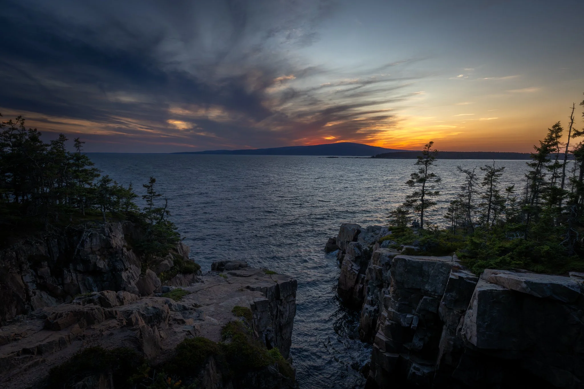 Ran out to Schoodic Point to wander around the Ravens Nest area and thought I might be able to get some Milky Way, but it was too cloudy.  A time lapse could've been really cool, but I just wasn't up to staying out that late so I played around with t