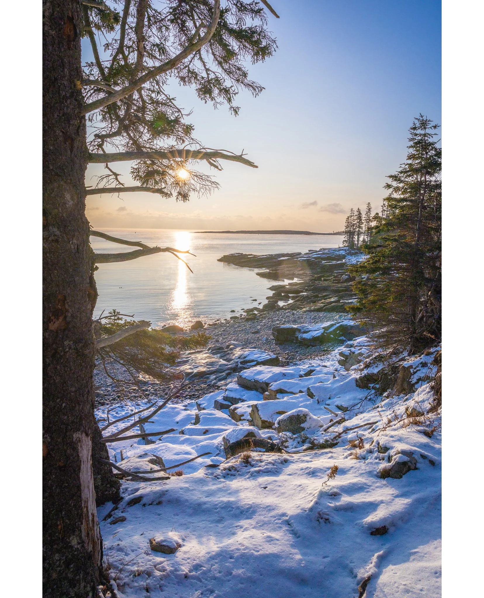 SCHOODIC SUNRISE
Schoodic Peninsula - Acadia National Park

One of the great things about Acadia in the winter is that there are so few people there and that's super true over on the Schoodic Peninsula - we went there one morning for sunrise during m