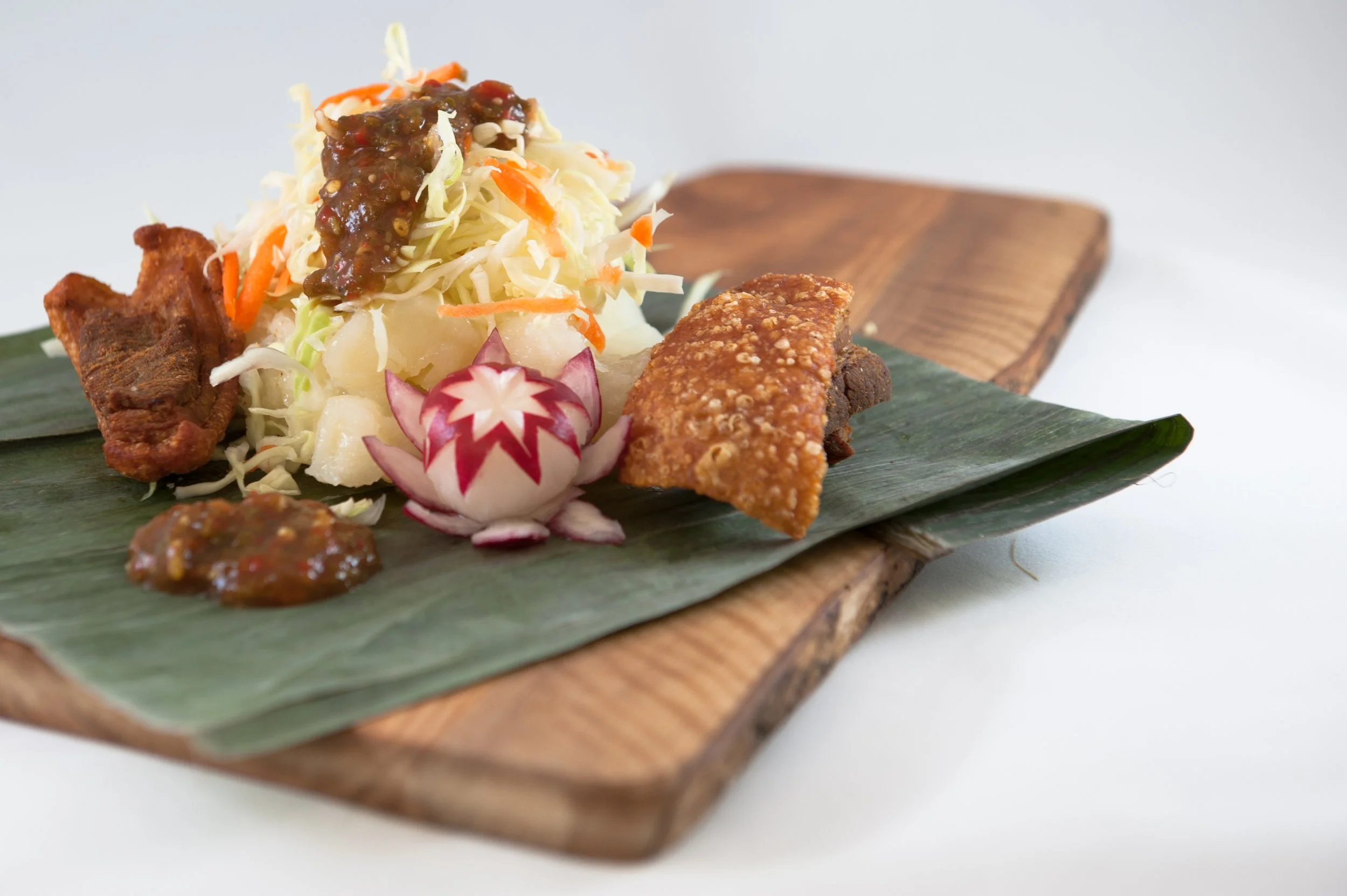 Traditional Nicaraguan Vigoron with Little Red Hot Salsa