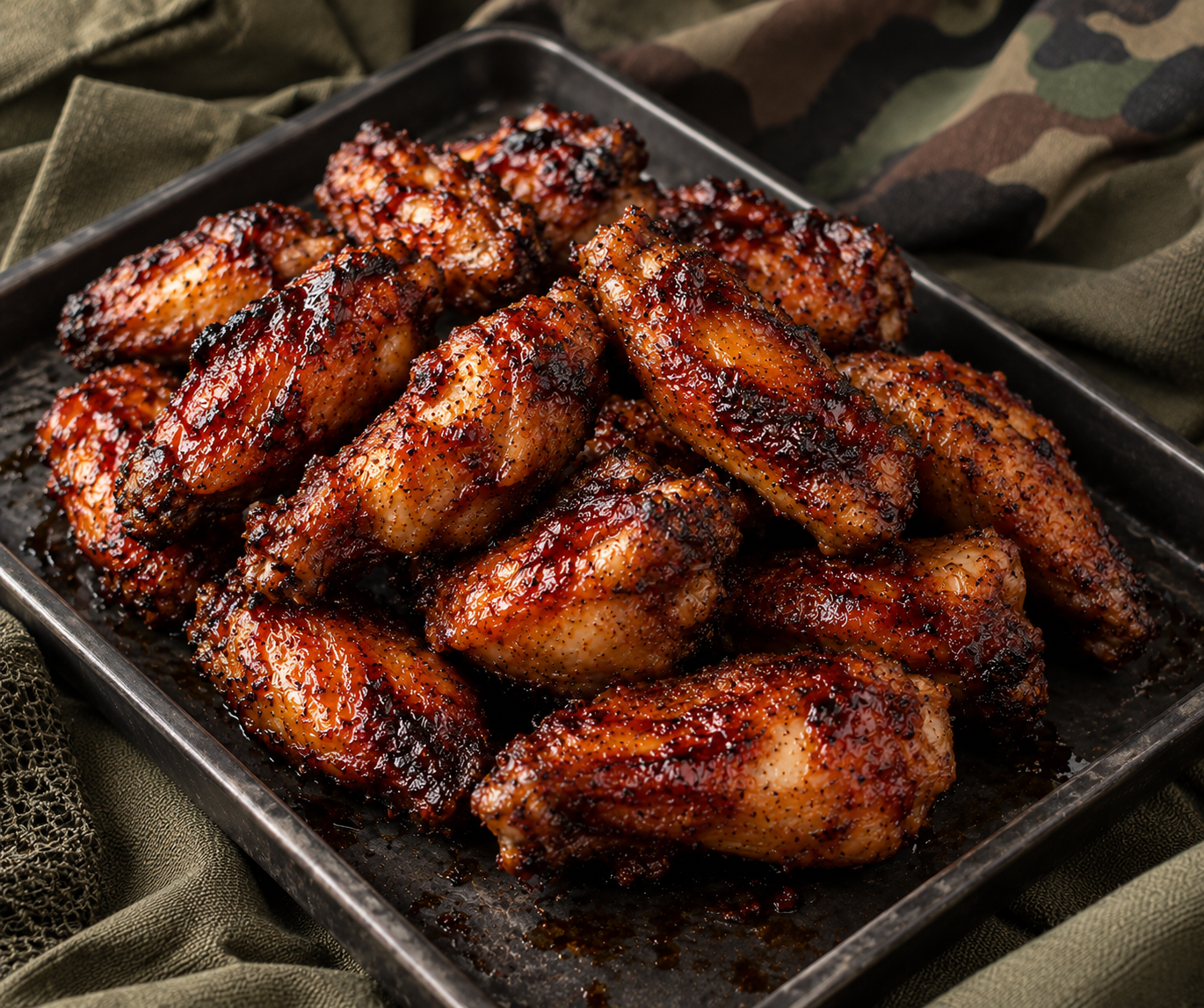 Honey BBQ Chicken Wings Recipe (Grilled Dry Rub)