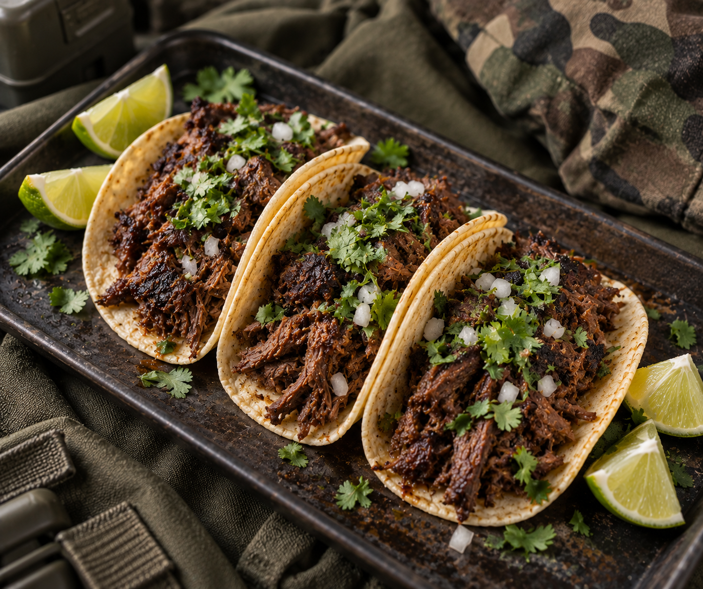 Frontline Soldier Texas Style - Barbacoa Tacos