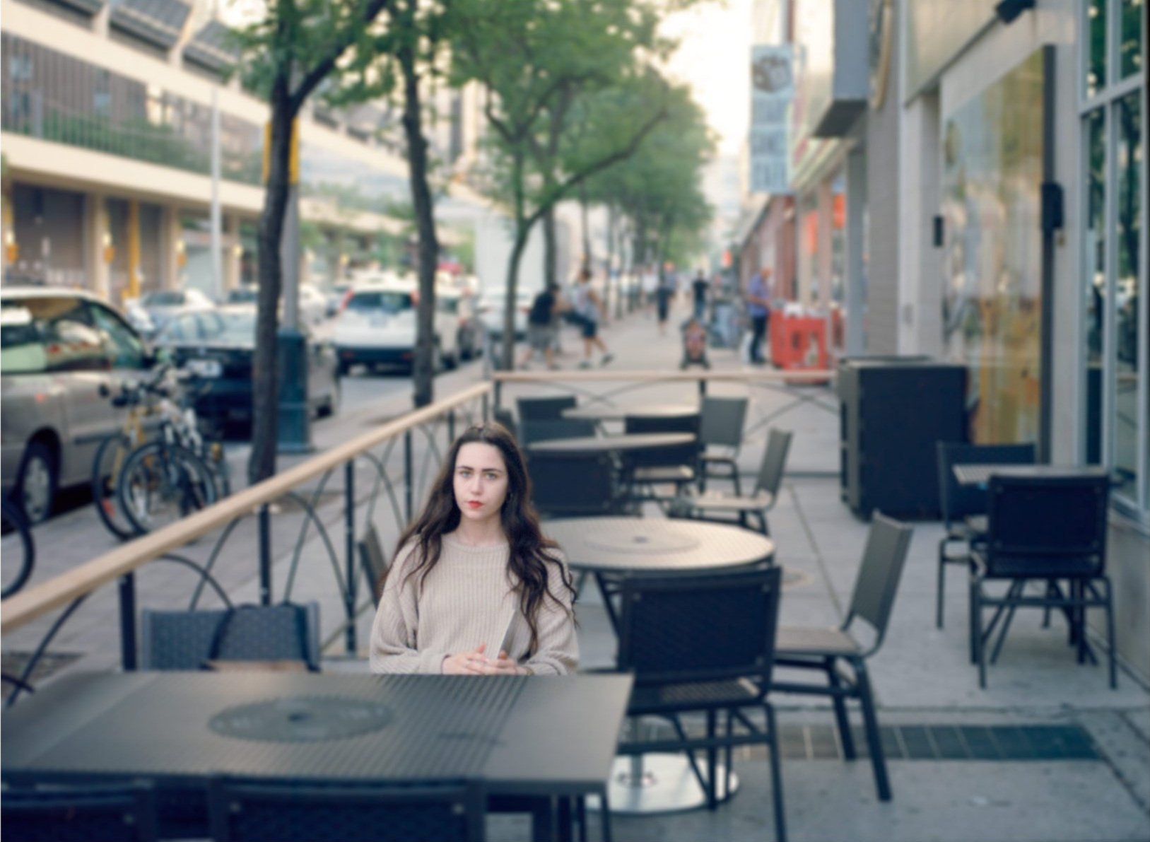 Woman Seated at a Cafe Table - Limited Edition Print