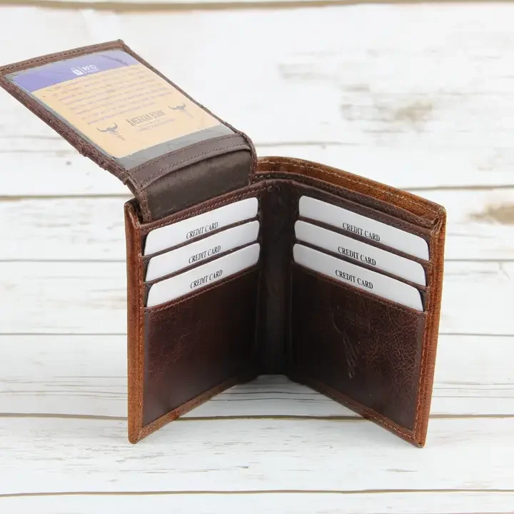 Tooled Leather Men's Wallet in Tan Ab W03 Tan3.webp