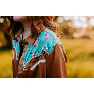 MK435 Cow Head LS Button Up Shirt