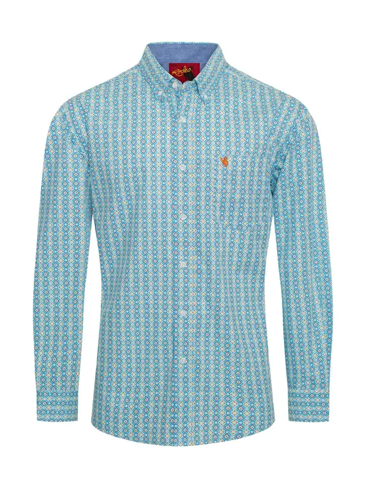 Men's 100% Cotton Poplin Print SHIRTS-PS300L-3006