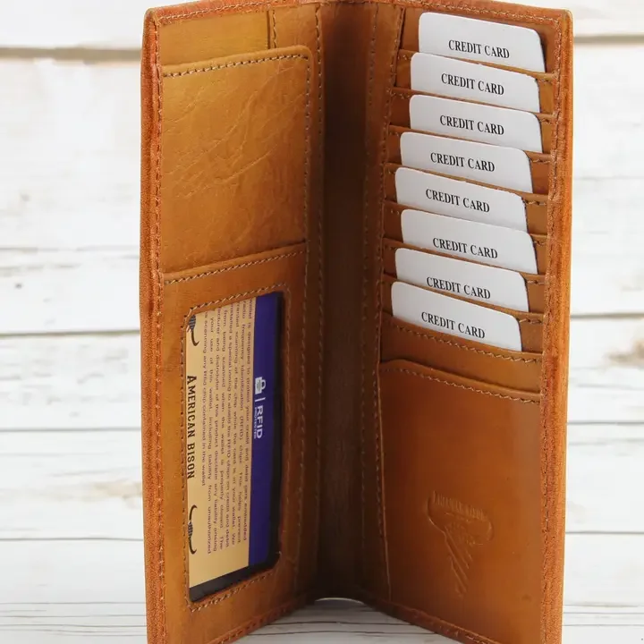 Tooled Leather Men's Rodeo Wallet in Tan Ab W04 Tan2.webp