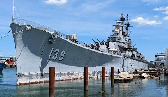 An image of the Naval shipyard in Weymouth, MA