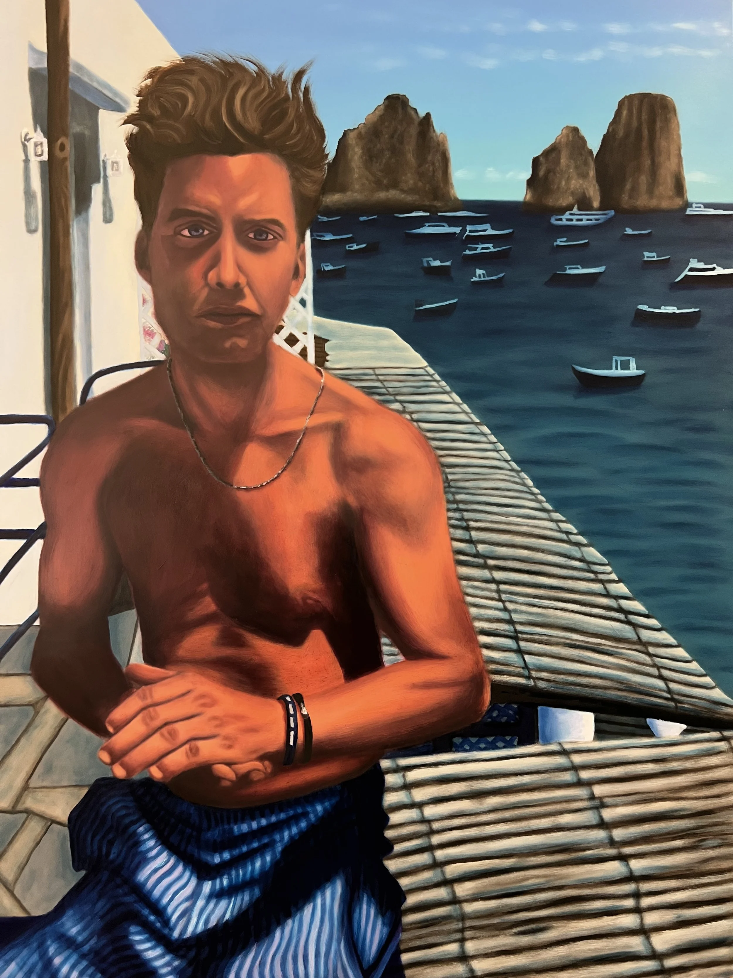 Joshua, 2025. Oil on board - 48 x 36 in.
