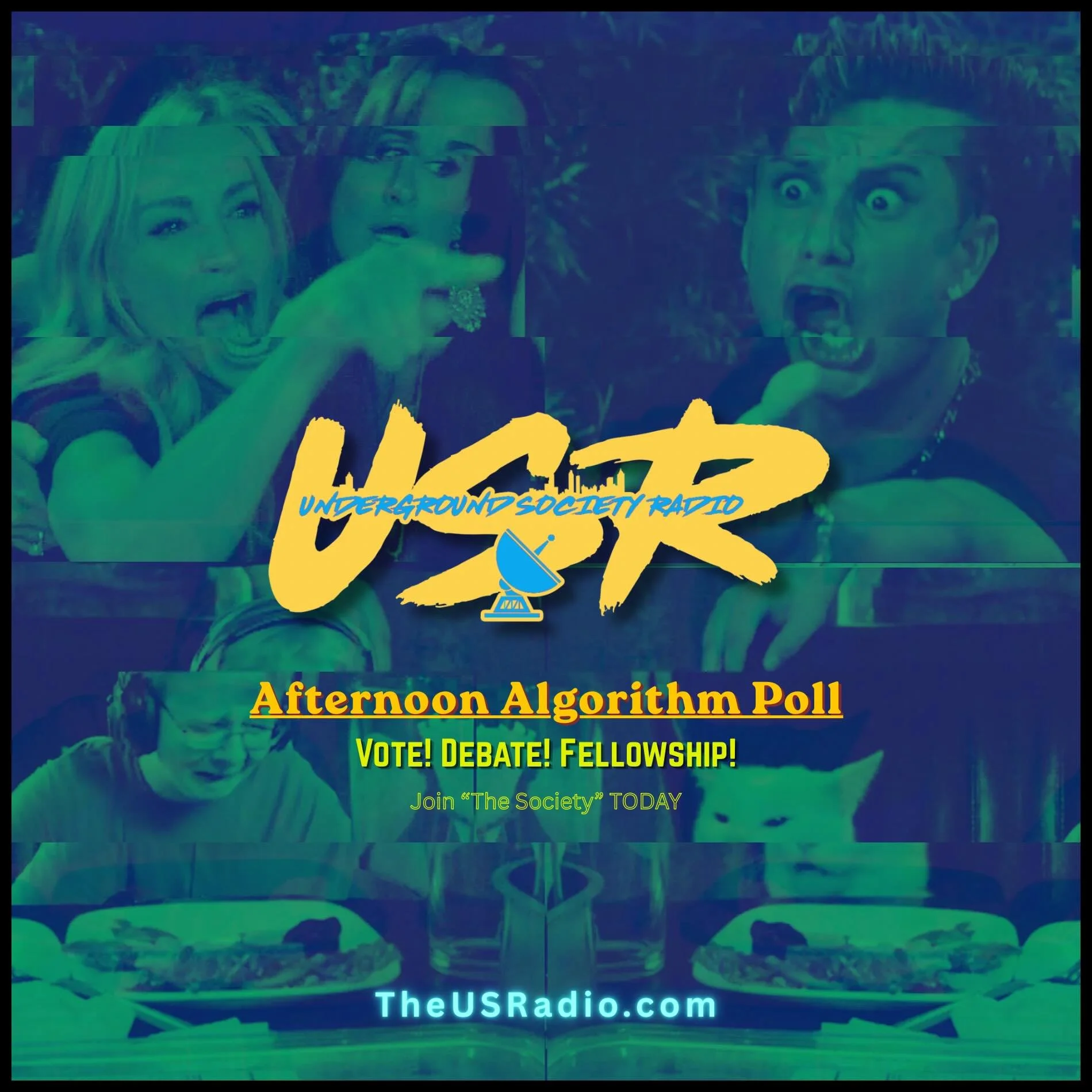 🗣️It&rsquo;s never enough opinions with the Afternoon Algorithm Poll! 🌐 Head over to theusradio.com and join the debate with the society! #AfternoonAlgorithm is LIVE right now from 11-4 pm 📻📡