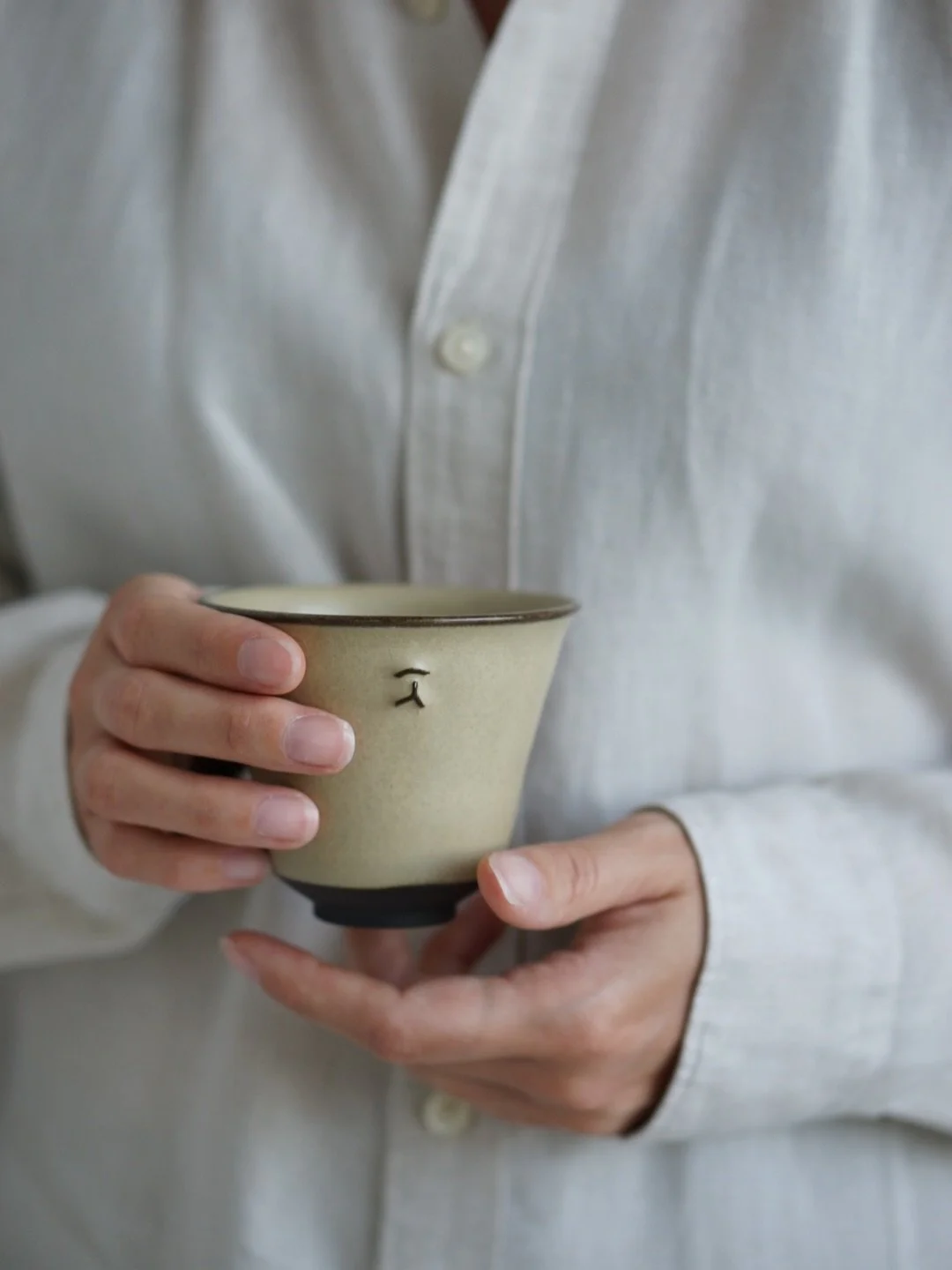Another favorite from my upcoming collection! 
This yunomi cup is finished in a glaze I named &ldquo;Desert&rdquo; because it reminds me so much of the sand here in Dubai.

I love how this cup represents little pieces of everything&hellip; the minima