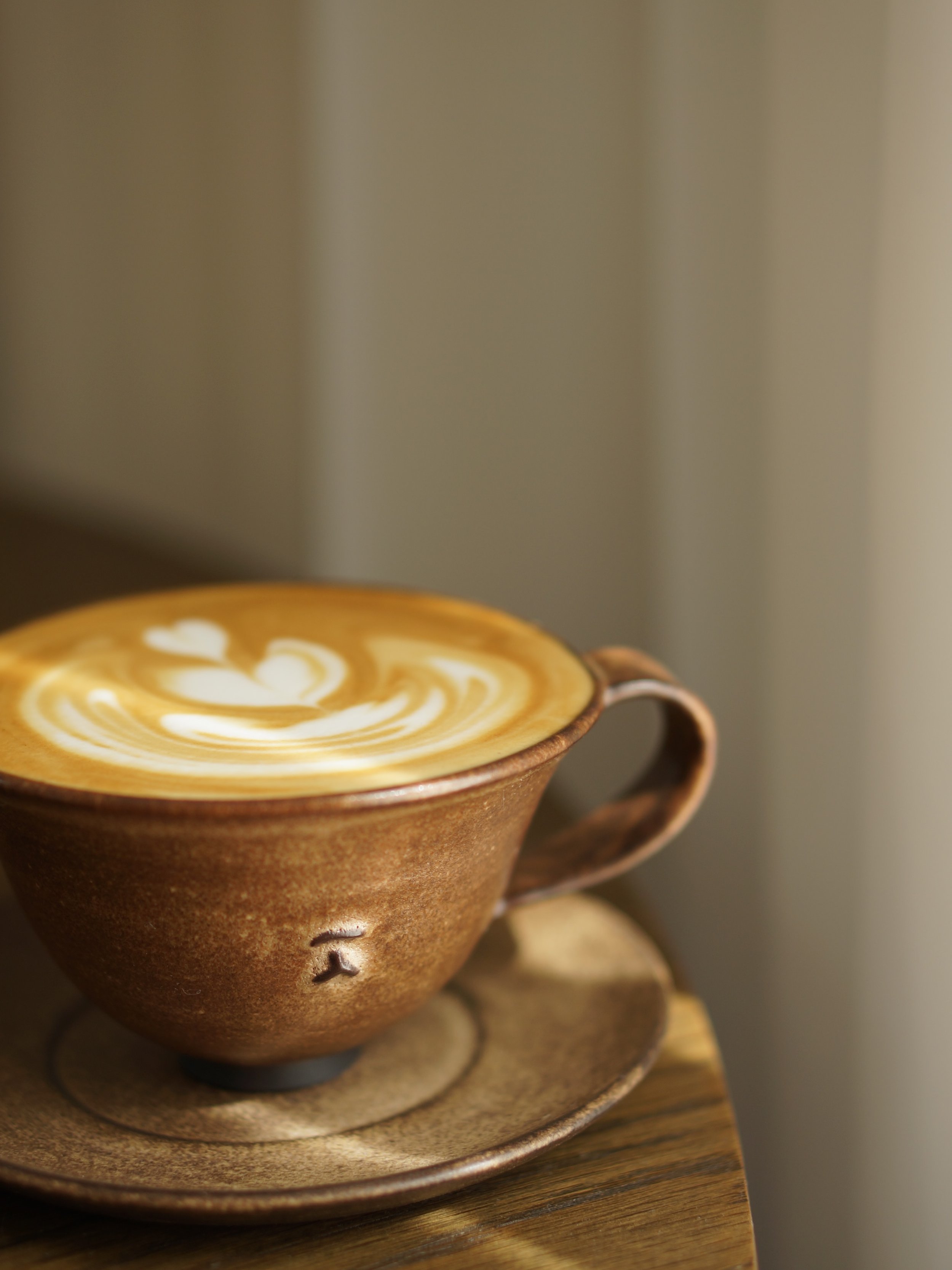 My latest little test - a cappuccino cup with a handle in my Chestnut glaze. I really love how it turned out and I&rsquo;m considering making more for my next drop 🤎