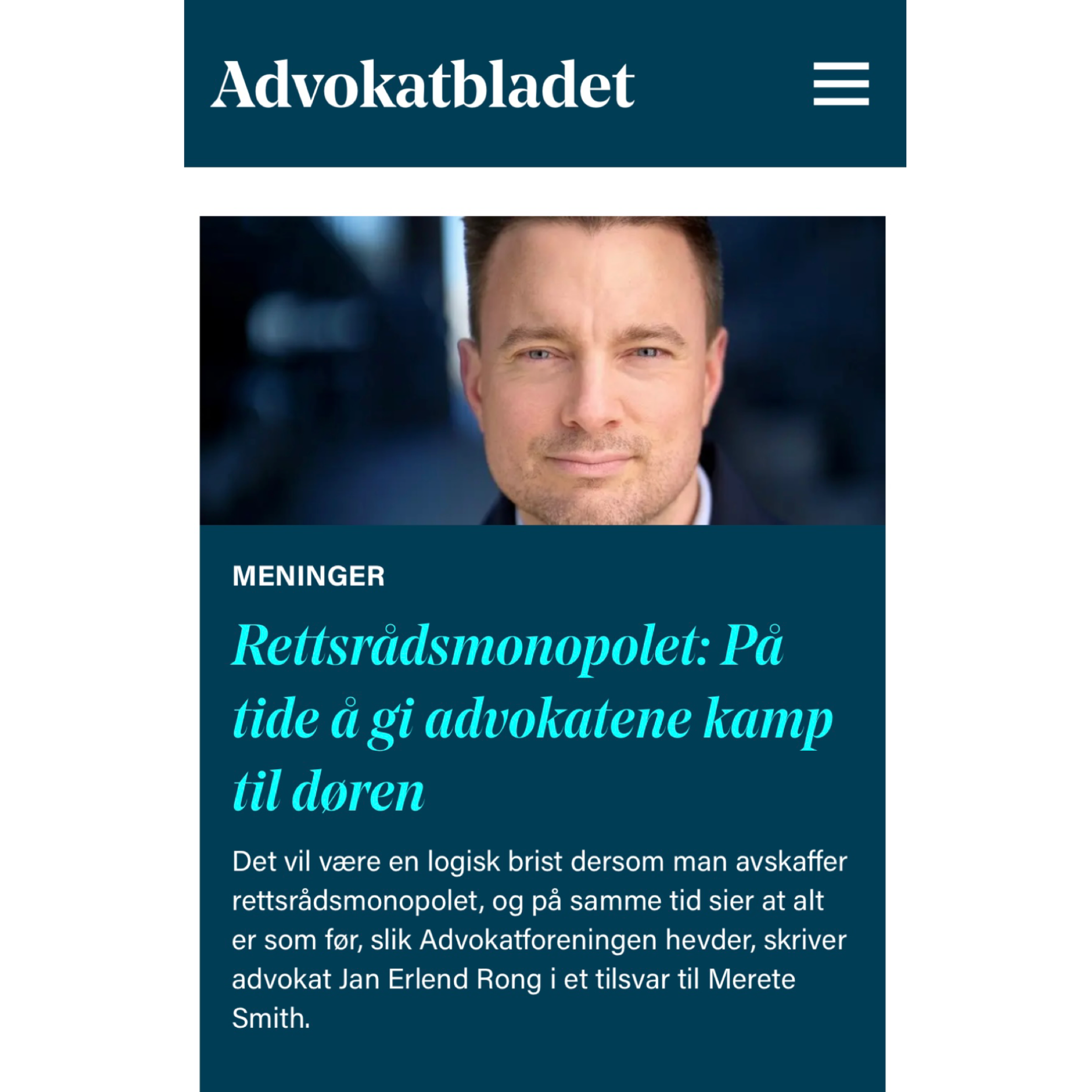 Toppsak i Advokatbladet 11. mars 2025