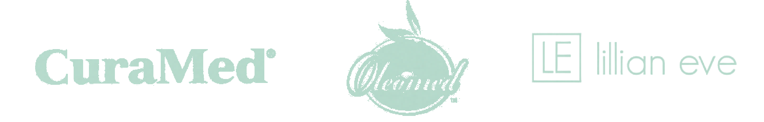 Logos of CuraMed, Lioness, and LeLane Eve.