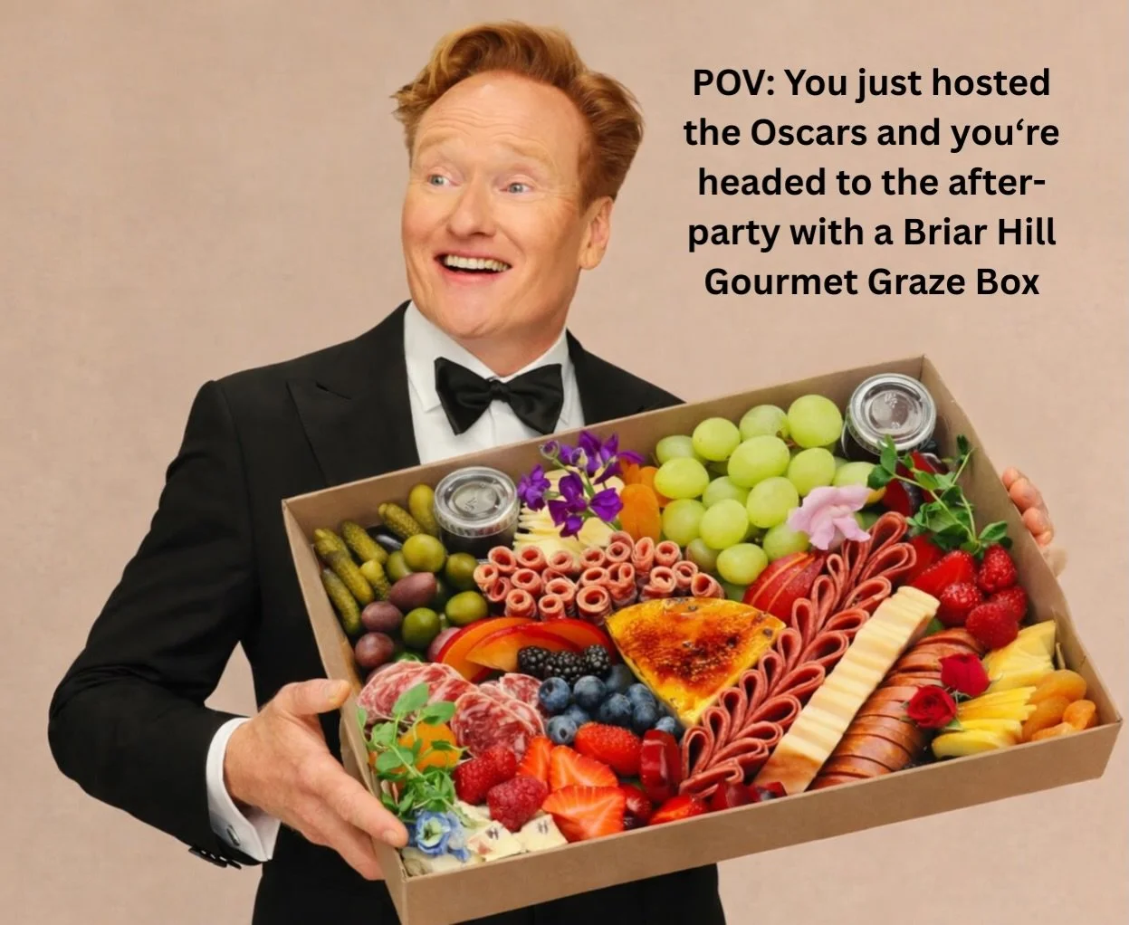 ✨ Red carpet ready. 📸

#briarhillgourmet #grazebox #teamcoco #charcuterie #gourmetfood