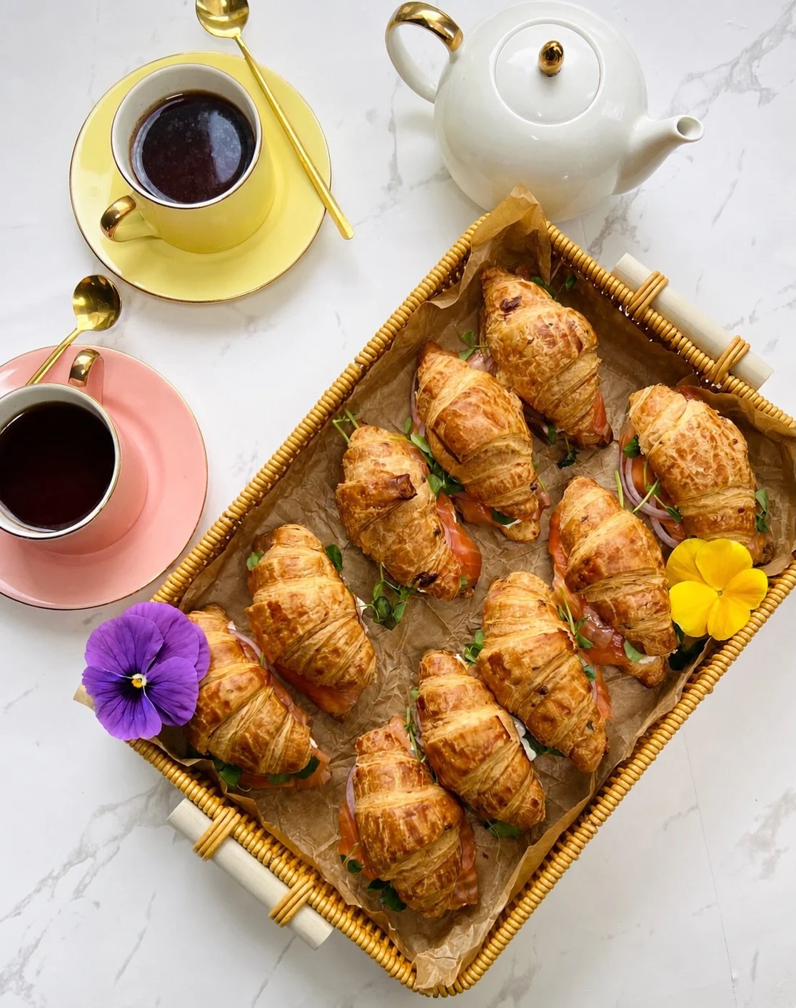 ✨So many of you have asked, so we&rsquo;re adding tea sandwiches to the menu! 🍞🫖 Here&rsquo;s a sneak peek at two of the new flavours launching next week: 🥐 smoked salmon croissants and 🥒 cucumber tea sandwiches. Perfect for your spring and summe