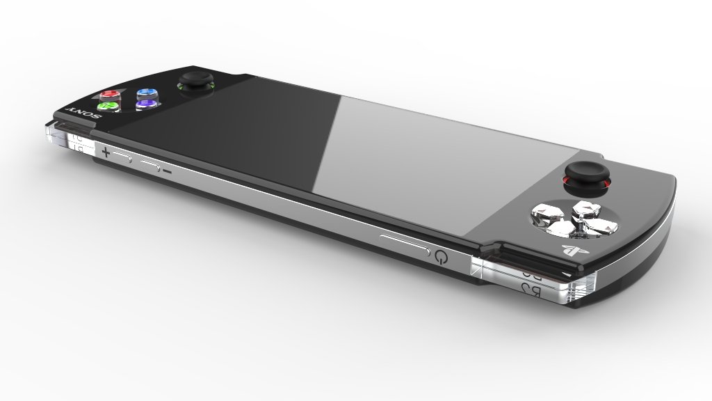 Conceptual handheld gaming device with controls and screen