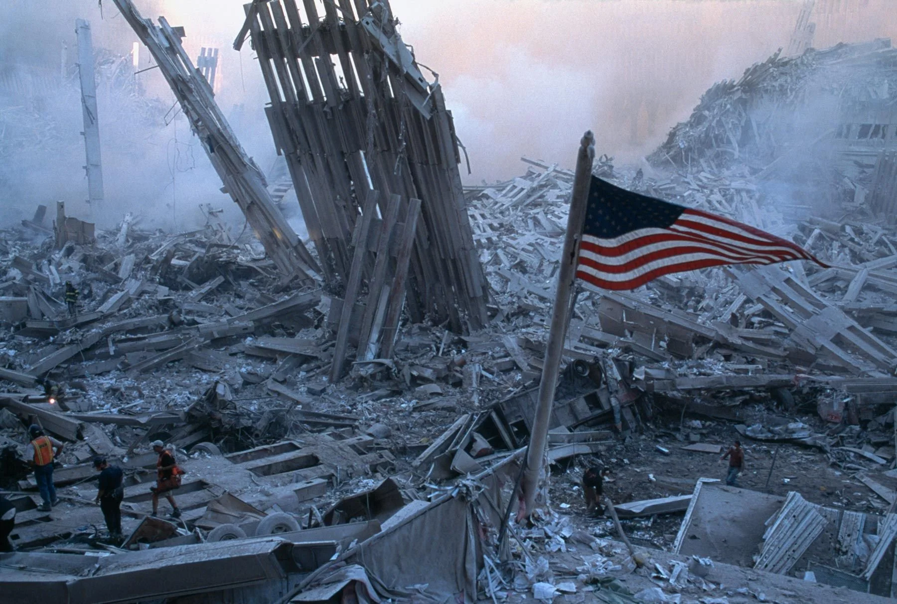 Steve McCurry - Wreckage from the Collapse of the World Trade, 2001. C-print