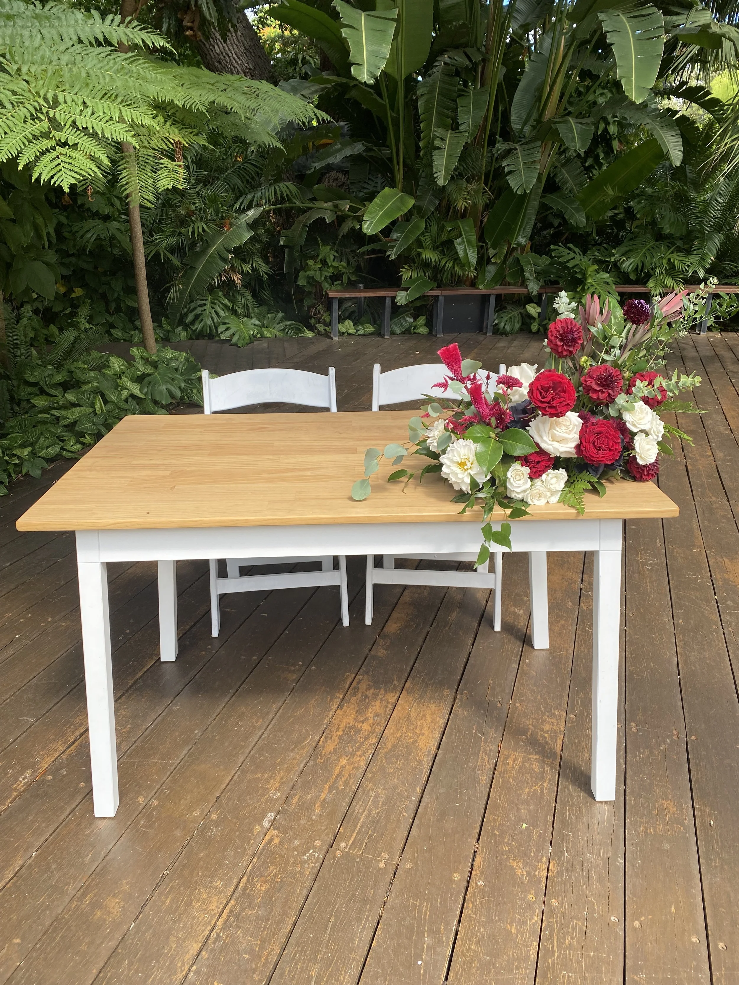 burgundy red white signing table flowers.jpg