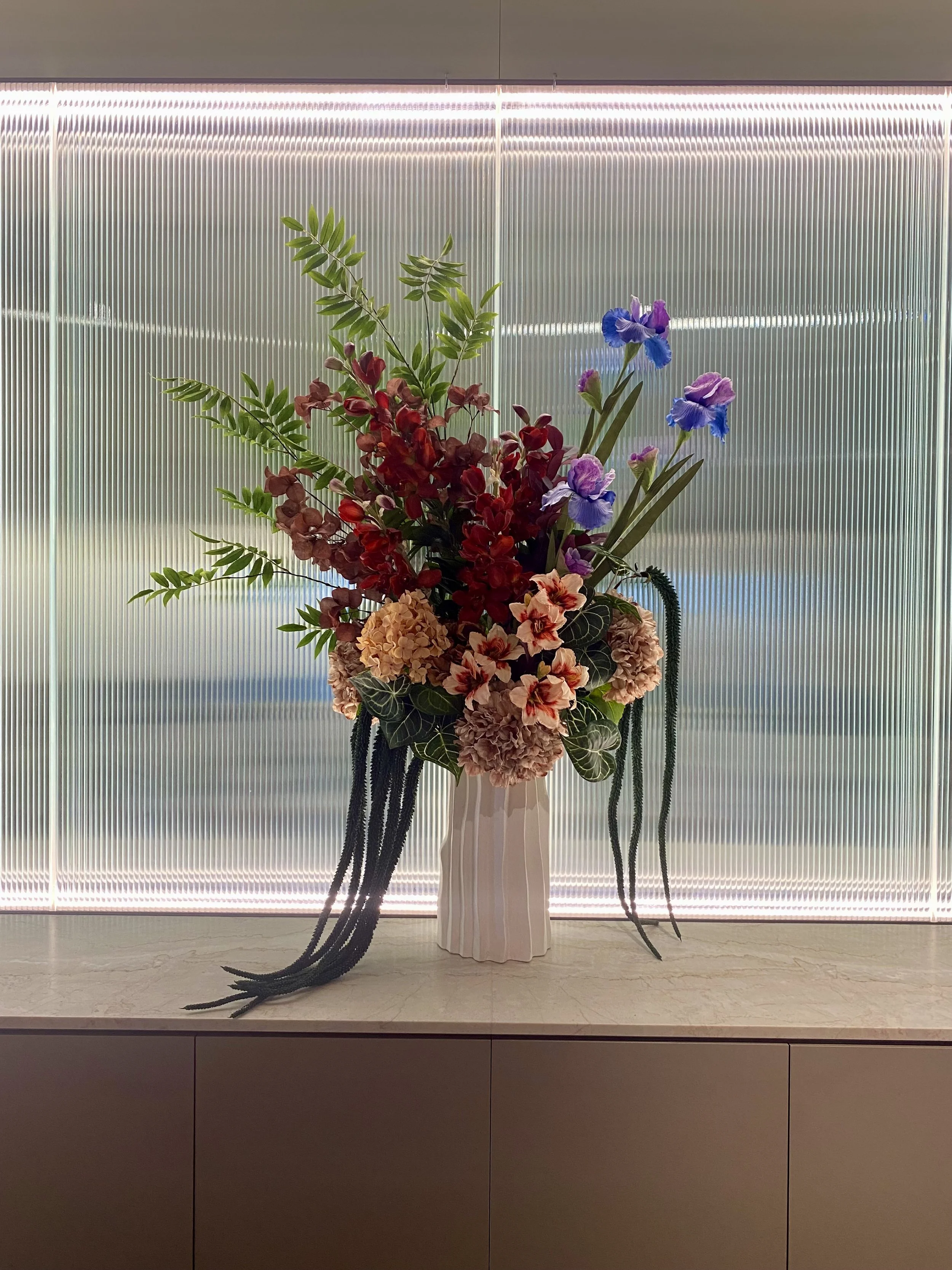 Artificial Autumn Rust Reception Desk XL arrangement.jpg