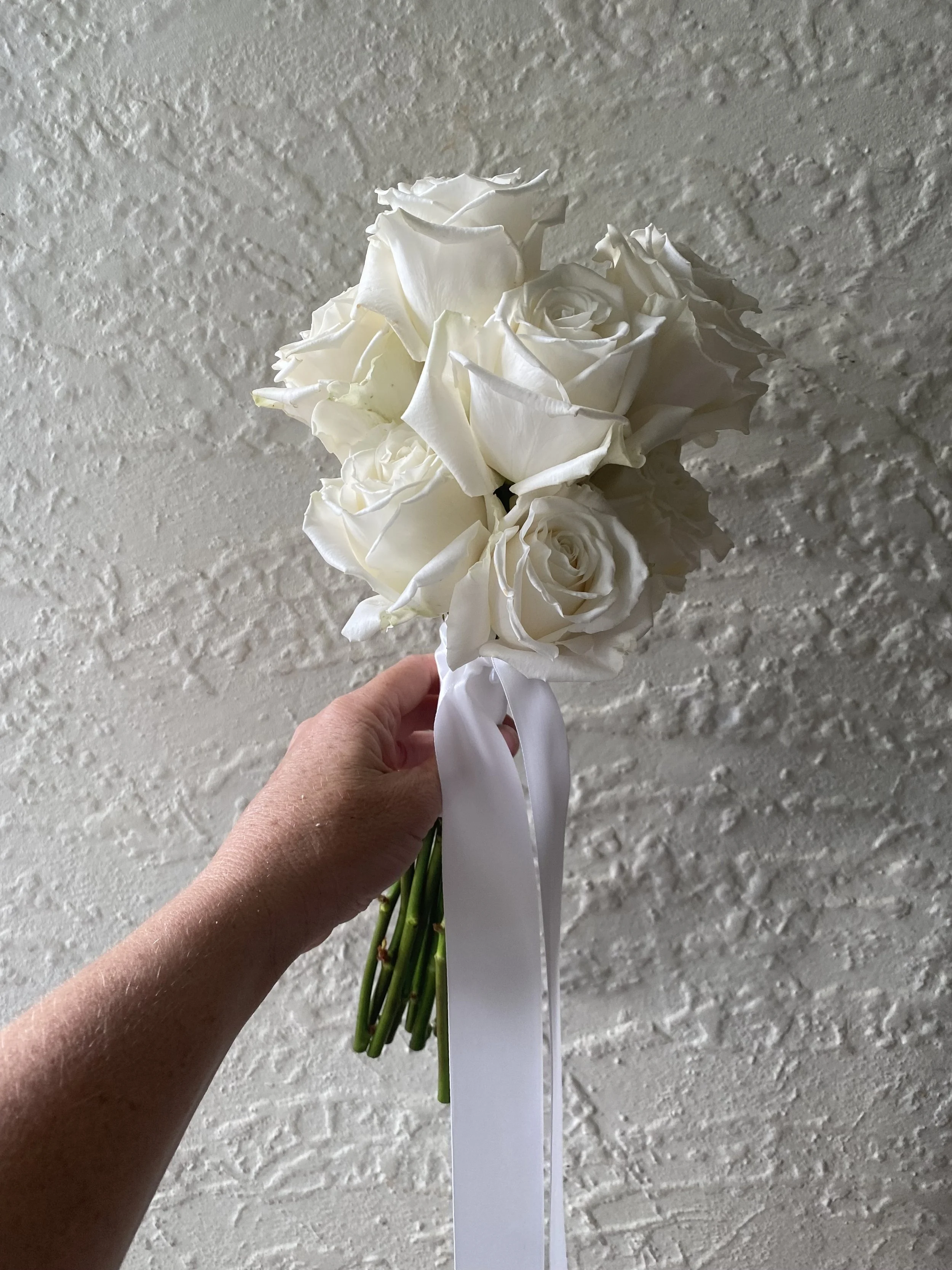 Bridesmaid White Rose Bouquet.jpg