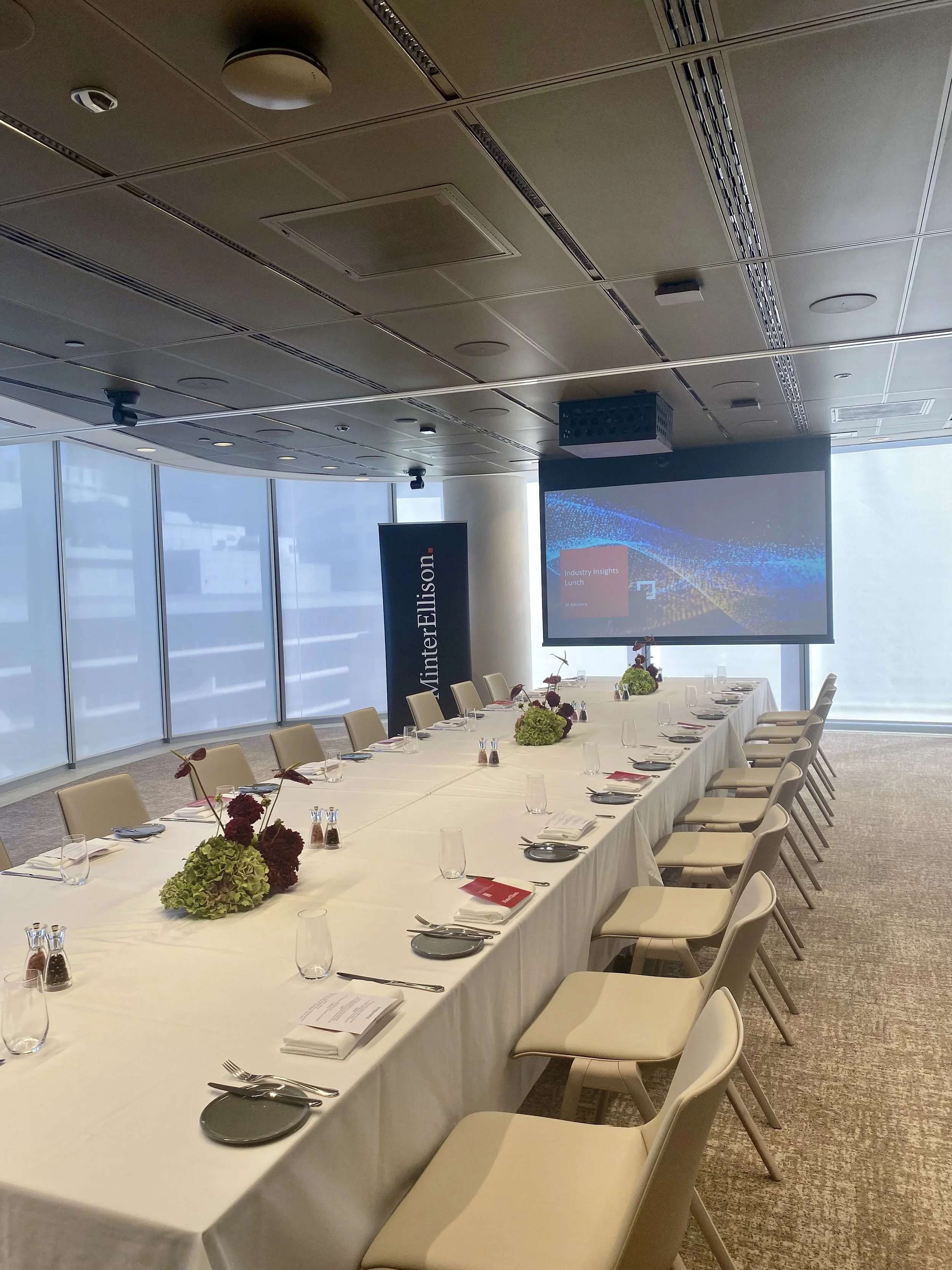 Green & Burgundy coporate boardroom arrangements.jpg