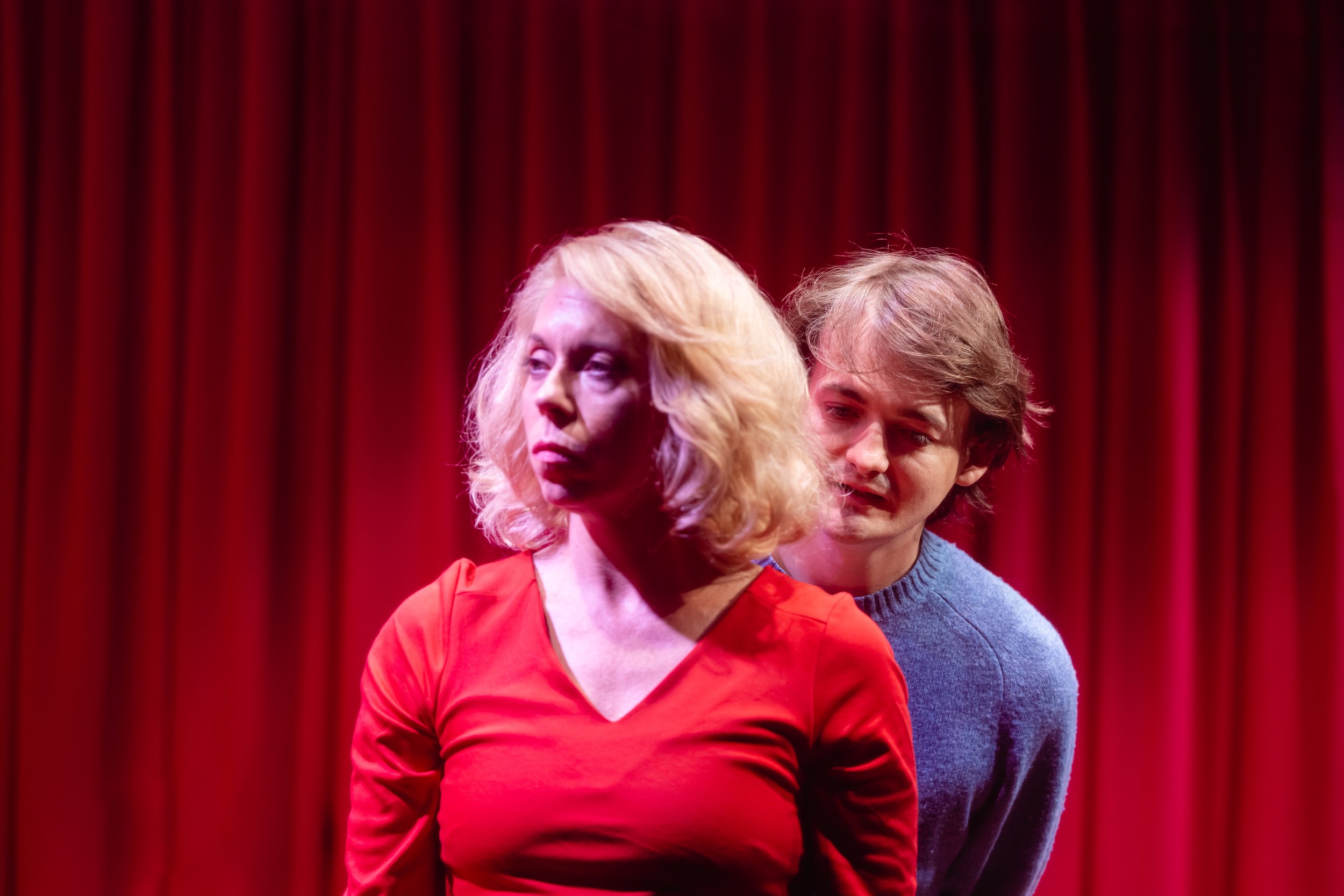 Eileen Walsh and Jack Gleeson in the Second Woman in the Cork Opera house during Cork Midsummer festival captured by theatre photographer Cork, Ireland