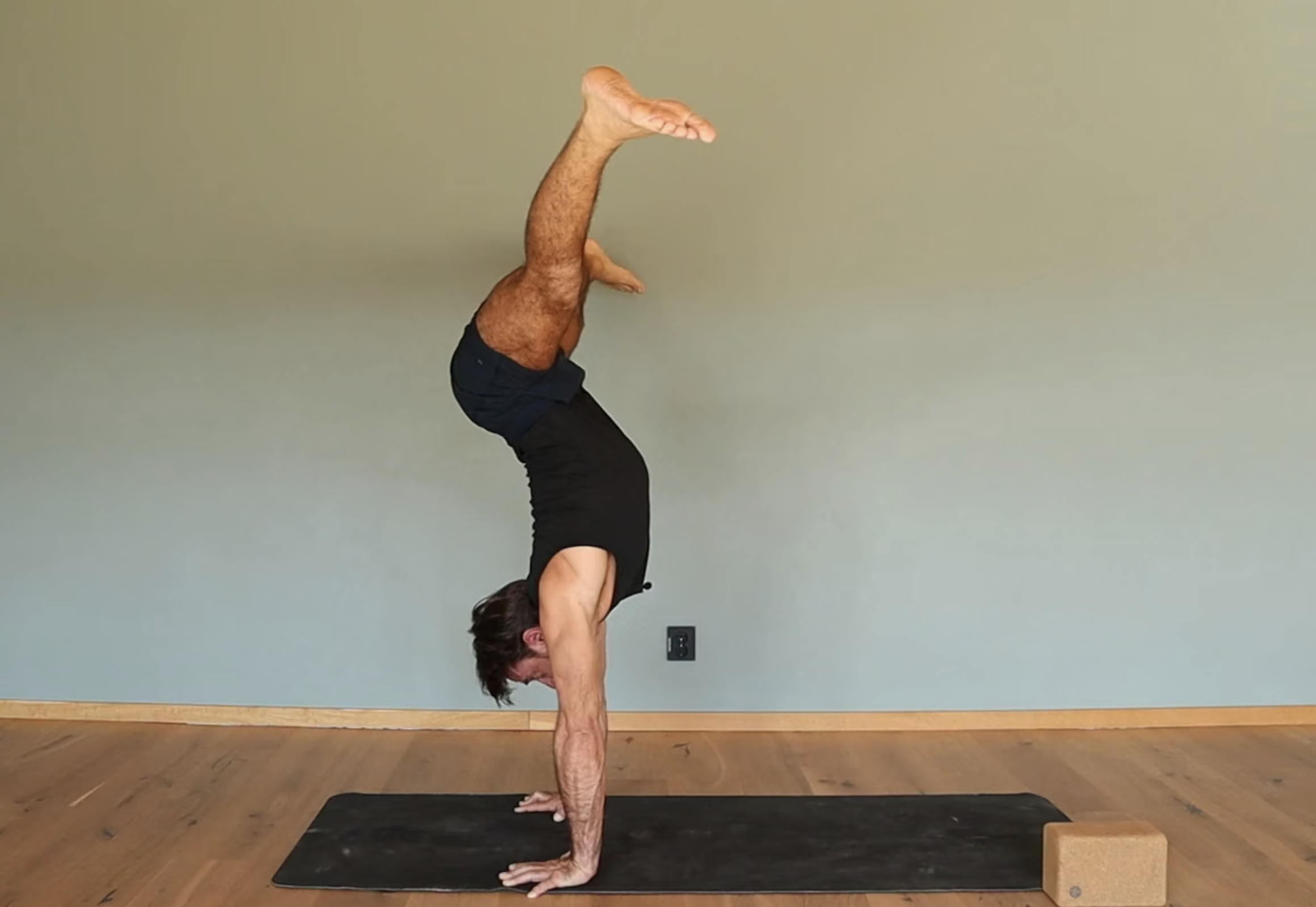 Straddle Handstand