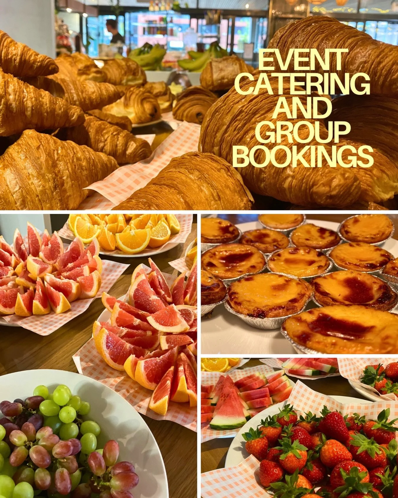 Event Catering &amp; Large Group Bookings 🥐🍽️

Planning a breakfast meeting, corporate lunch, networking event, or group get-together? We&rsquo;ve got you covered.

Whether it&rsquo;s a midweek morning breakfast meeting or a corporate lunch buffet,
