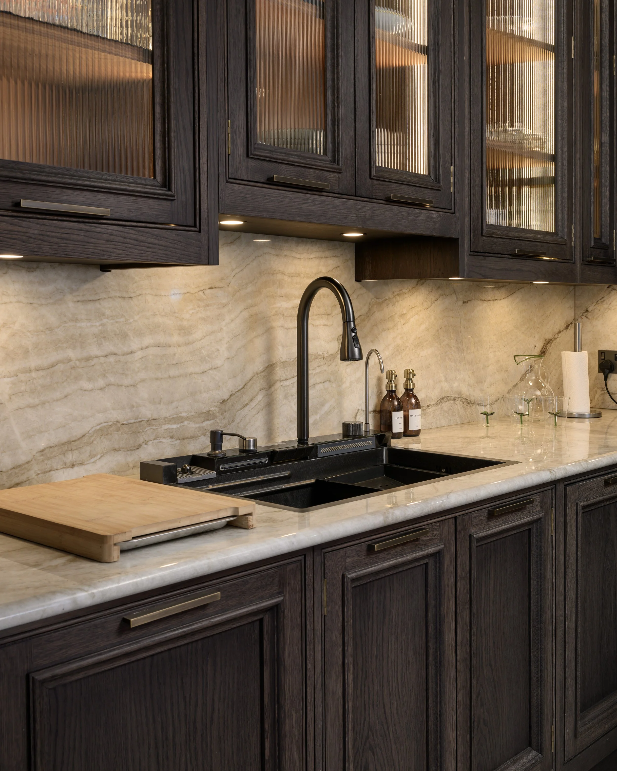 Brushed Bronze Appliances bespoke kitchen