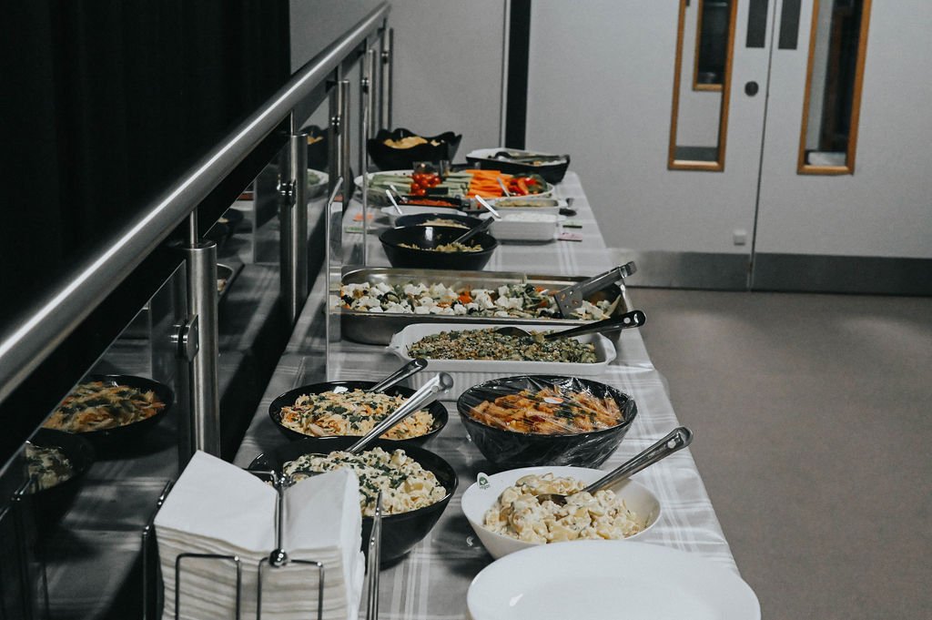 Selection of dishes available for conference catering
