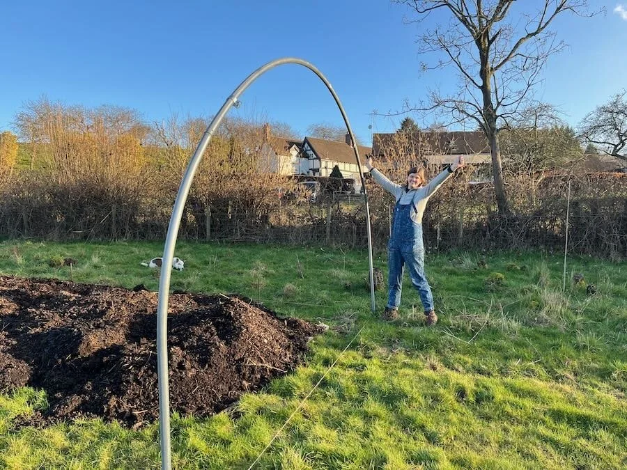 Liz's polytunnel celebration