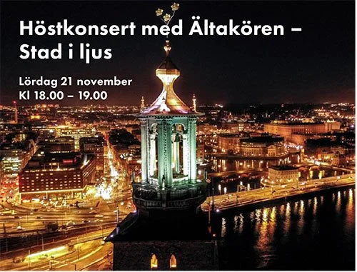 Stad i ljus- Höstkonsert med Ältakören