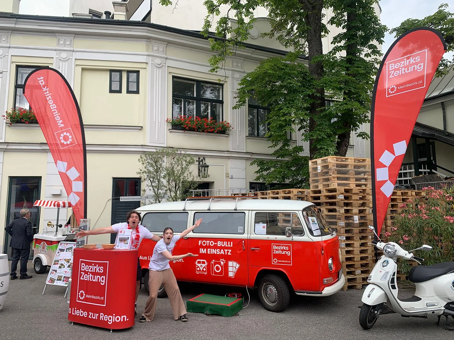 Foto-Bulli im Einsatz