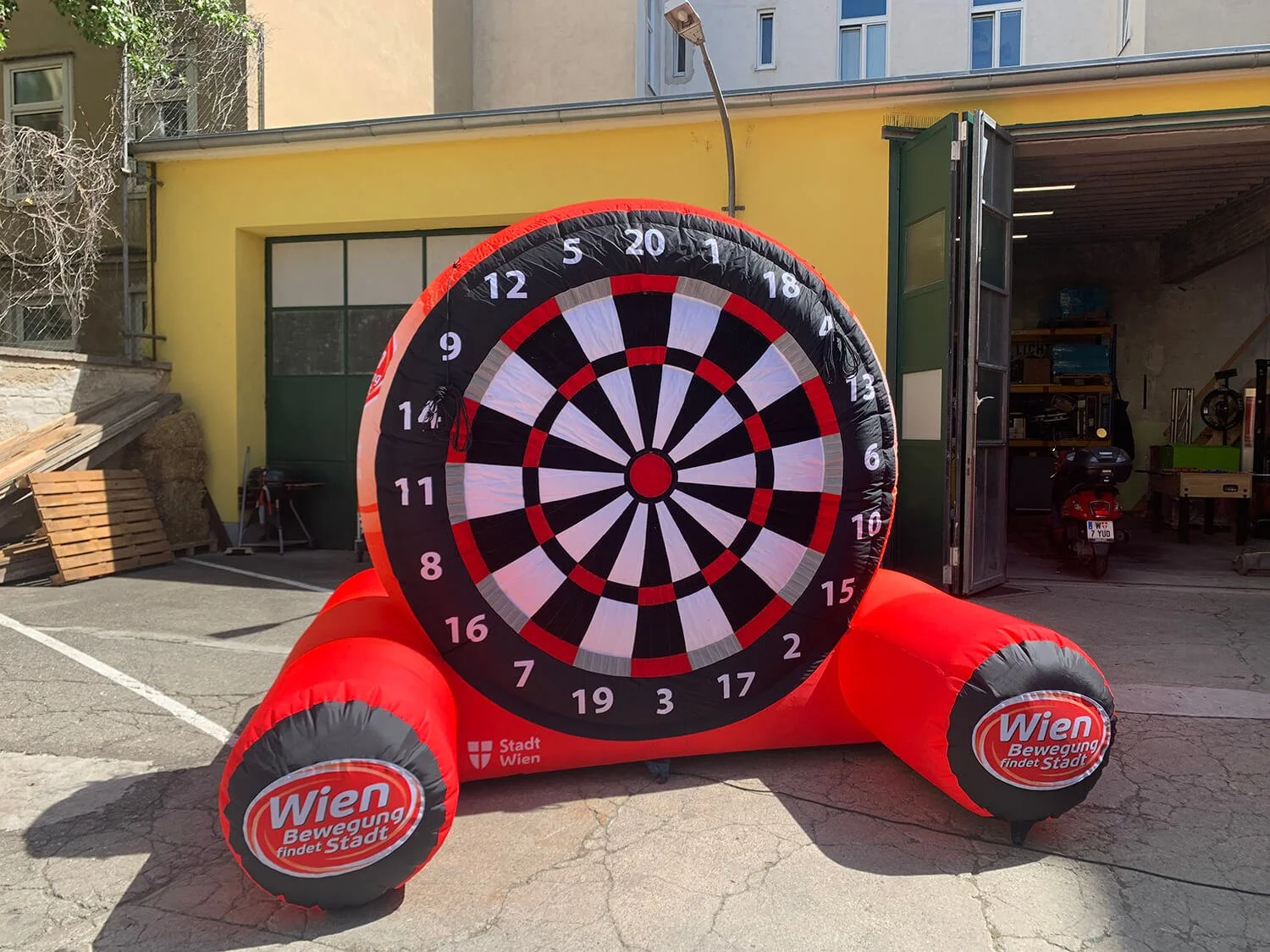 Inflatables Dartscheibe Werbung