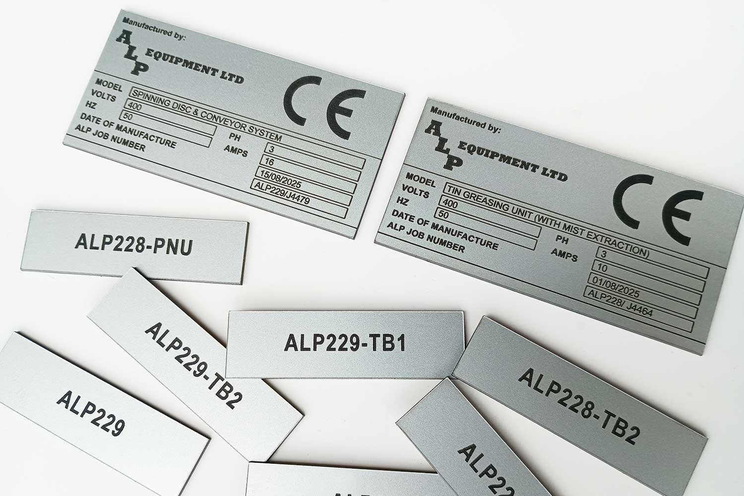 Electrical Switch Plates, Machine Labels and Rating Plates