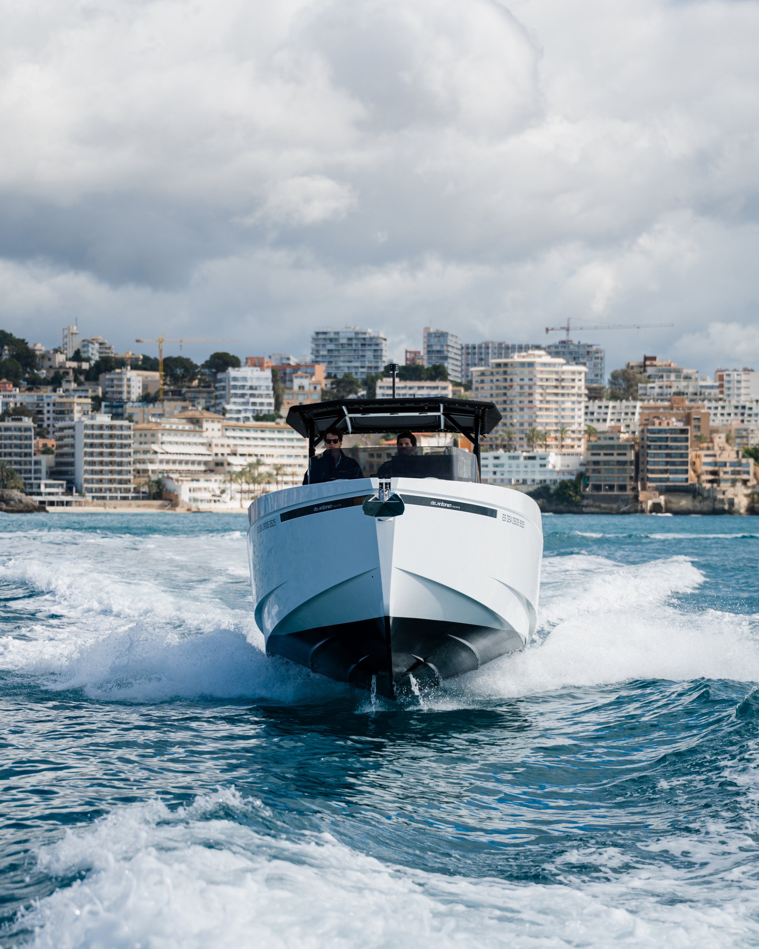 Luxury yacht anchored near Capri coastline
