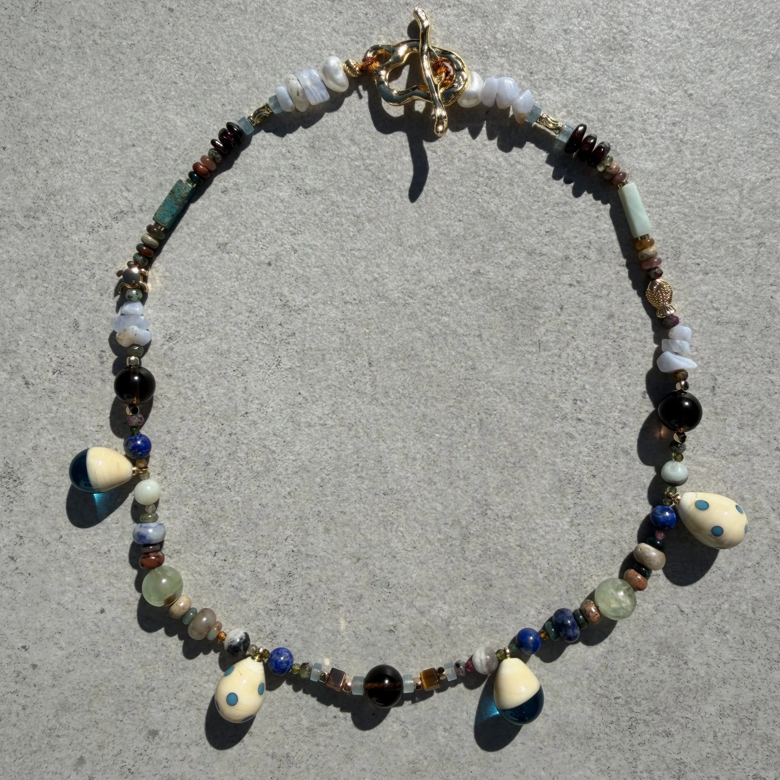 Blue and White Teardrops