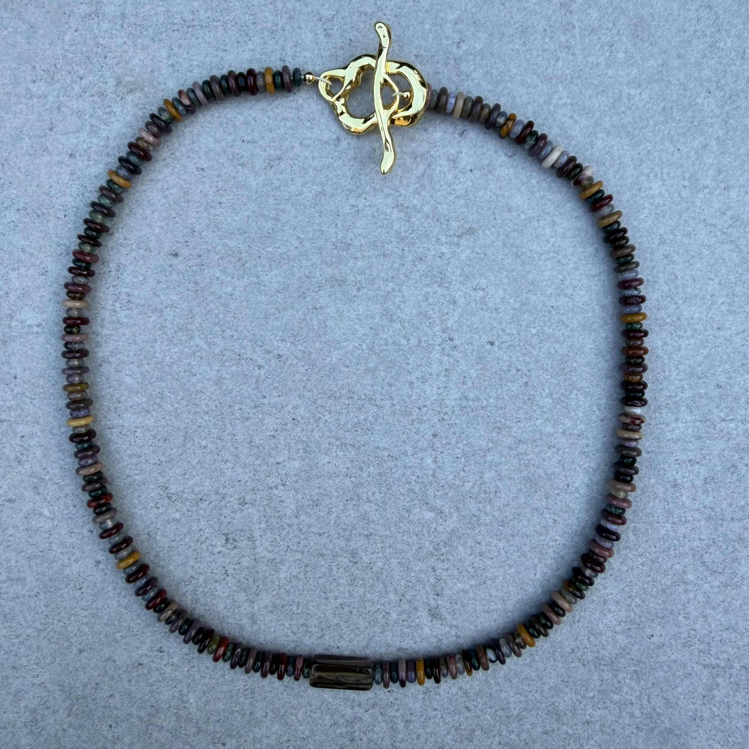 Smokey Quartz and Mookaite Jasper Centipede