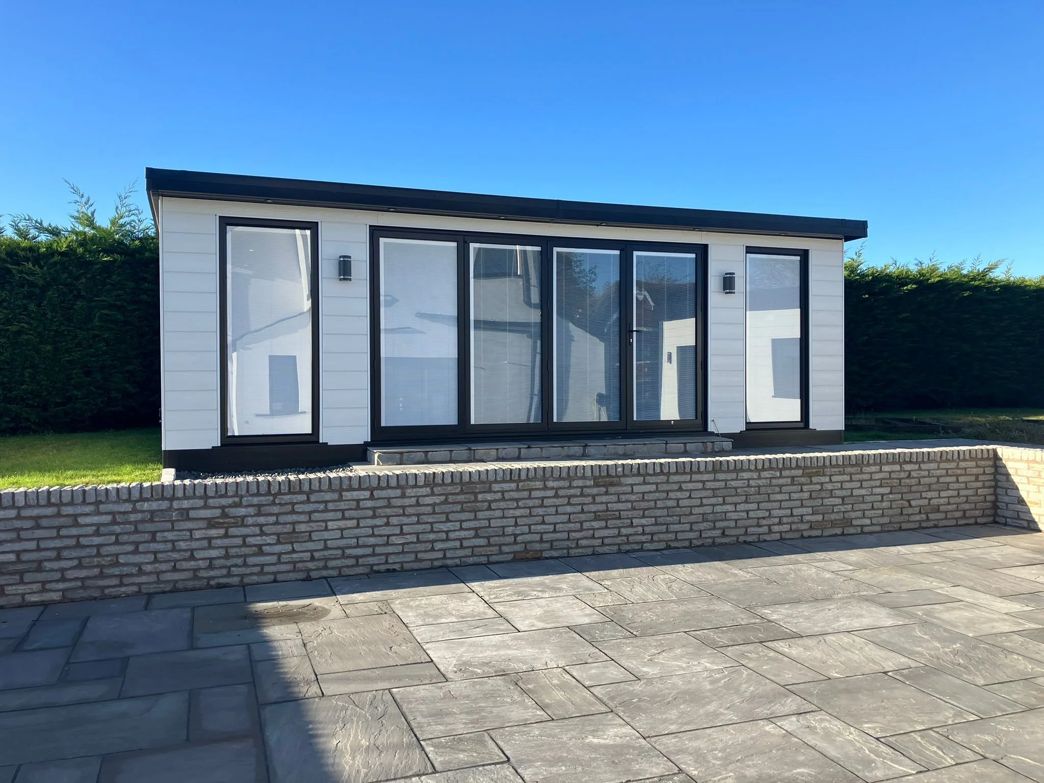 Garden Room - Steel Framed Garage and Landscaping, Harwood
