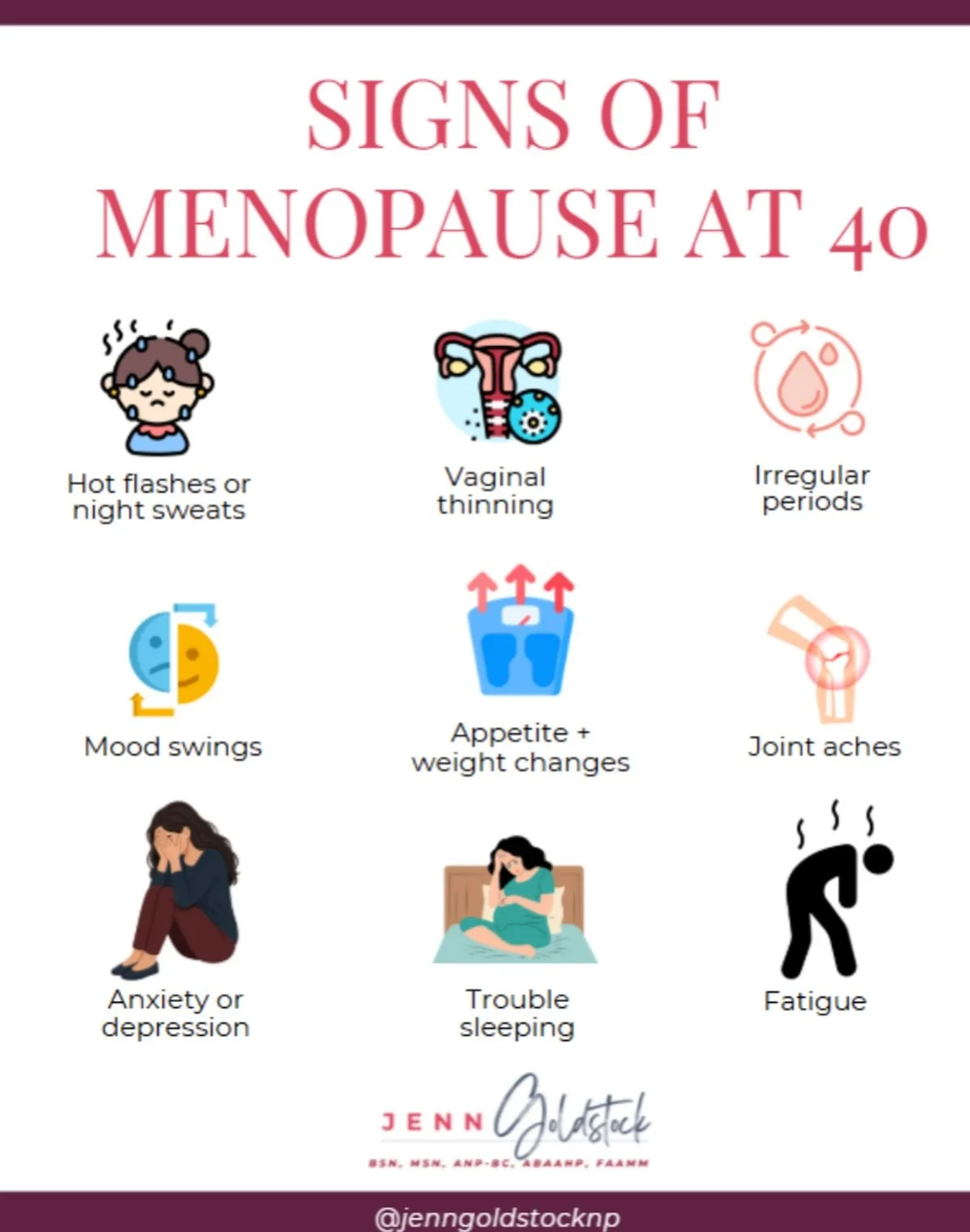 Menopause is so much more than just hot flashes and night sweats.

It&rsquo;s a complex, hormonal shift that can touch every part of your body and mind.

Here are just a few of the symptoms that might show up along the way:
⚡ Fatigue
🧠 Brain fog
📉 
