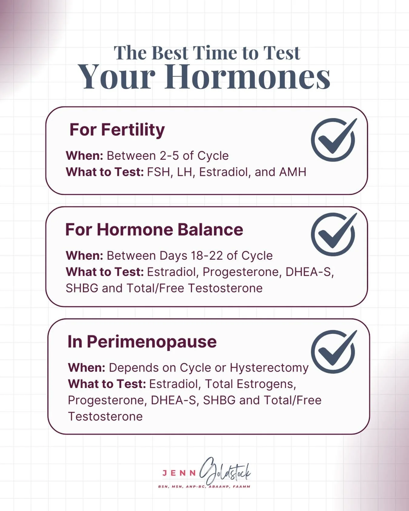 Testing your hormones is not useless. 🤯

The key is knowing when to test, what to test, and how to interpret the results. Hormone testing can shed a lot of light on what&rsquo;s really happening in your body.

Timing matters. If your cycle is incons