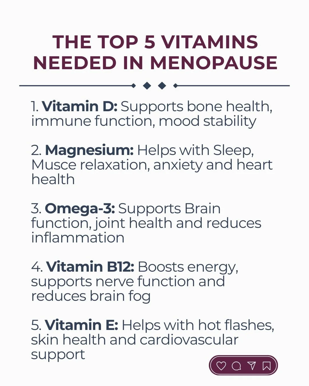 When hormones begin to shift in perimenopause and menopause, your nutrient needs shift too. This is a season where targeted support can make a real difference in how you feel day to day.

Vitamin D becomes especially important for protecting bone den