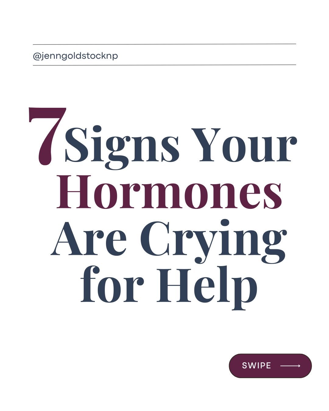 If your body feels like it&rsquo;s working against you lately&hellip; this is your sign to pay attention.

Hormonal imbalance can show up in subtle ways before it becomes overwhelming.

Signs to watch for:
&bull; Energy crashes
&bull; Hair loss or th