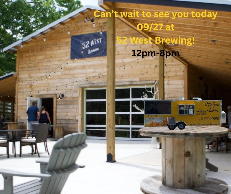 The wait is over&mdash;TODAY&rsquo;S the day! 🙌🎉
Catch us at 52 West Brewing from 12pm&ndash;8pm with cold beer, yummy food, and good vibes all around 🍻🔥 Come hungry, leave happy! 💛

#KitchenOfDana #52WestBrewing #FoodTruckEats #SaturdayPlans #f