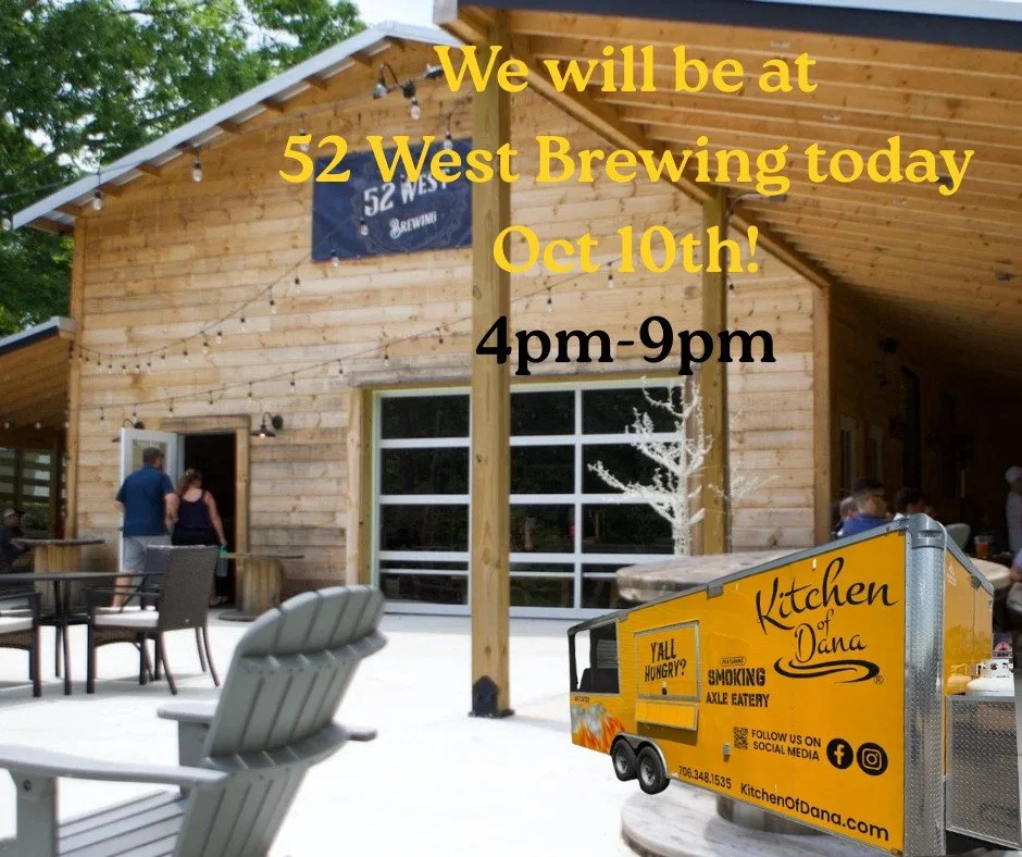 Happy Thursday, y’all! π
We’re serving up your Kitchen of Dana Smoking Axle Eatery favorites at 52 West Brewing today from 4–9pm π»
Good food, cold brews, and great company!
#smokingaxleeatery #kitchenofdana #Georgia #yummy #foodt